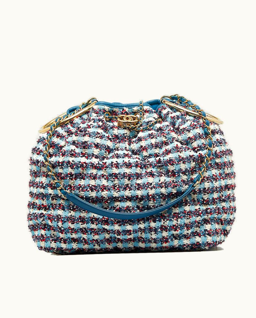 Chanel Chanel Women's Handbag Cashmere In Blue