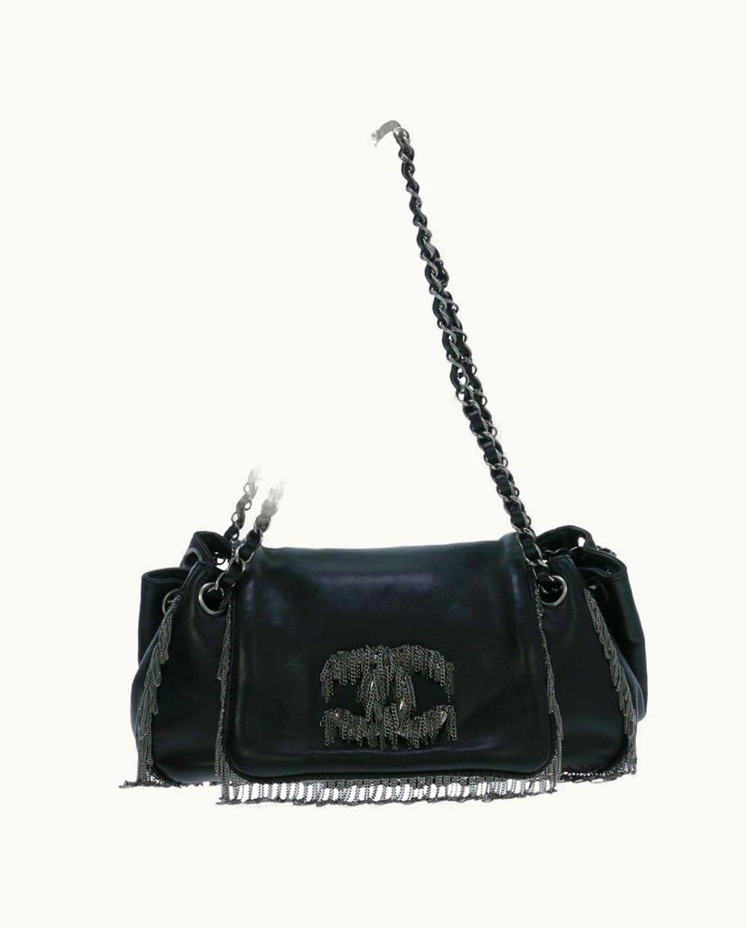 Chanel Chanel Rock Chain Women's Handbag Black