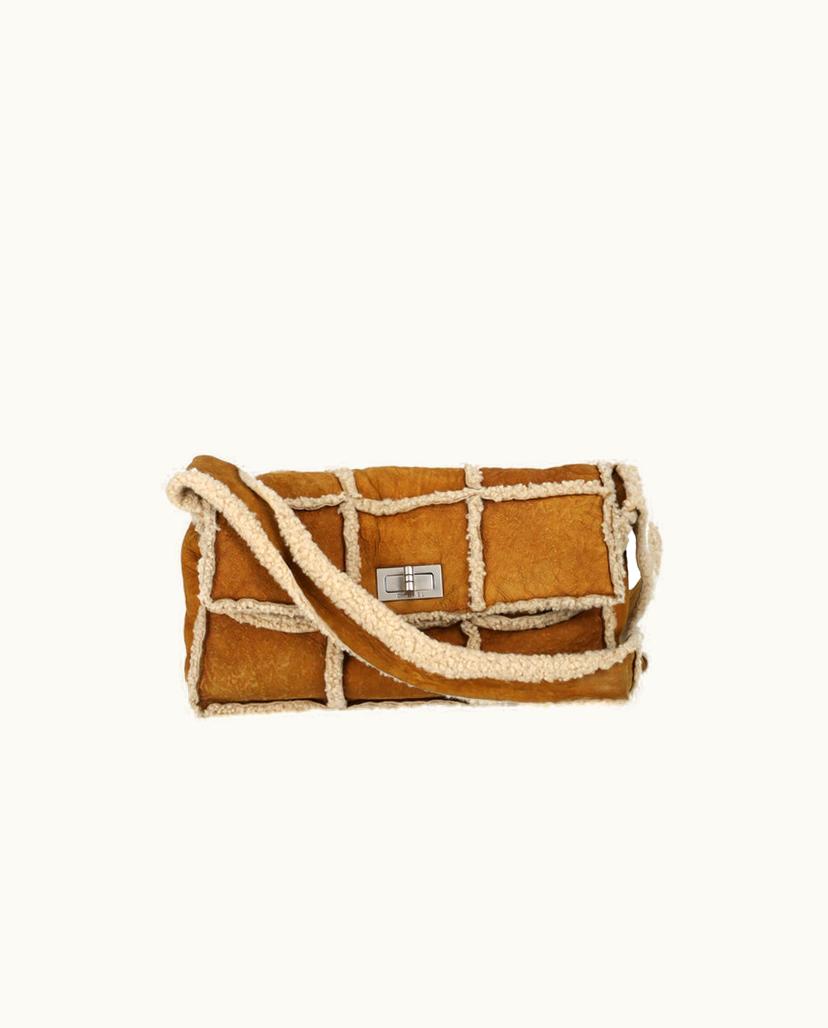 Chanel Chanel Shearling 2.55 Shoulder Bag Brown