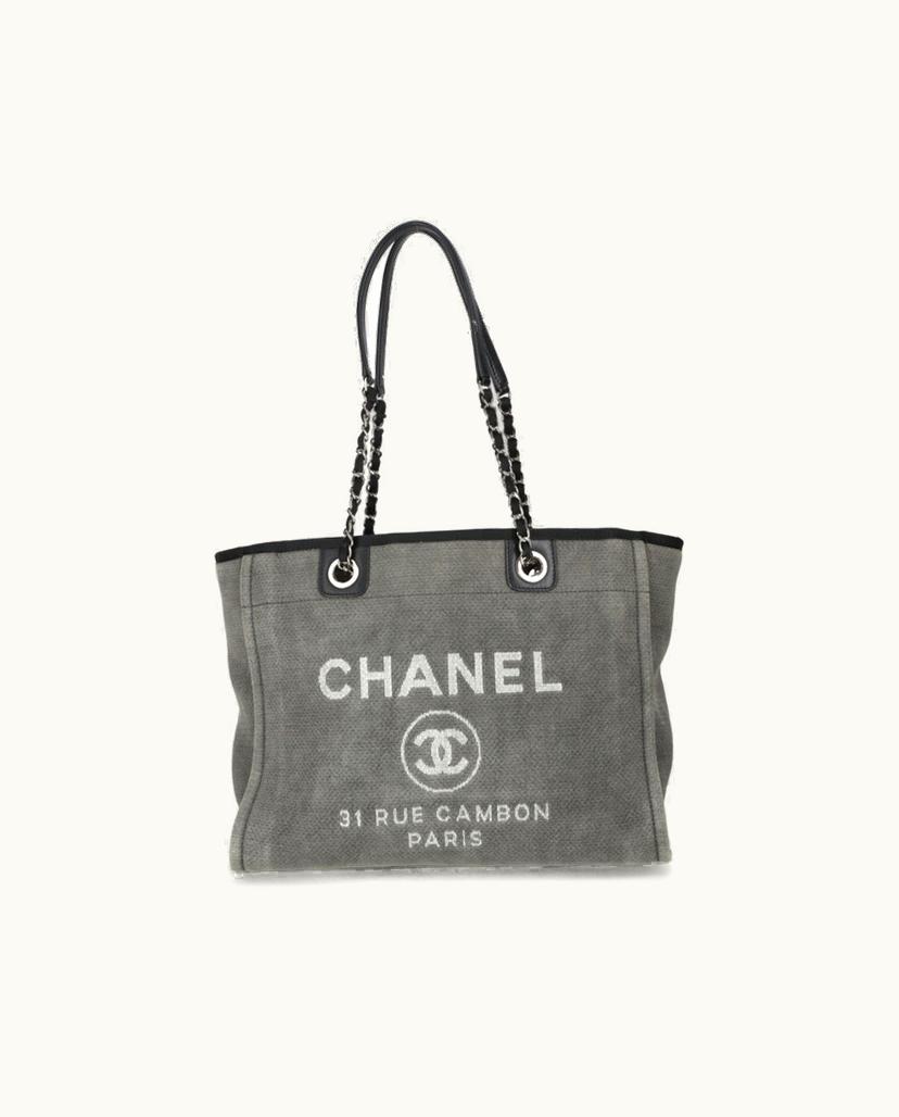 Chanel Chanel Women's Deauville Medium Tote In Grey