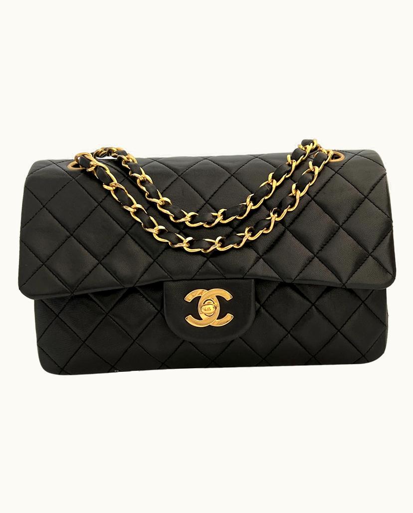 Chanel Chanel Timeless 23 Double Flap Bag Leather In Black