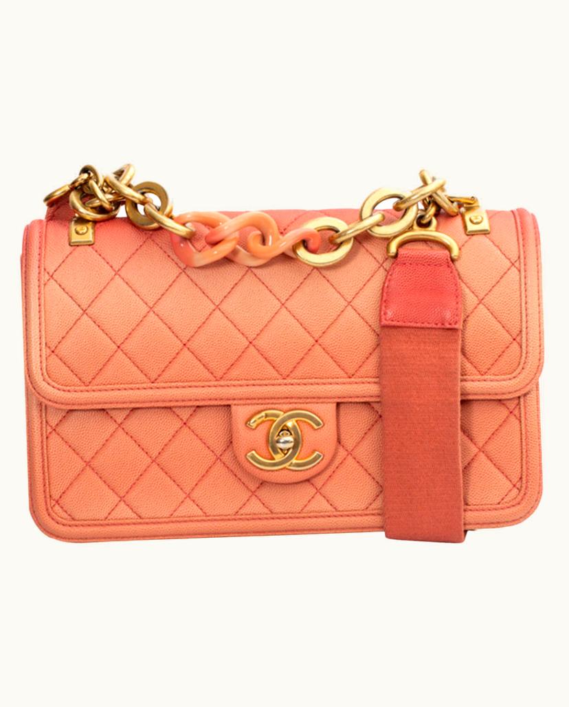Chanel Chanel Sunset Flap Bag Leather in Pink
