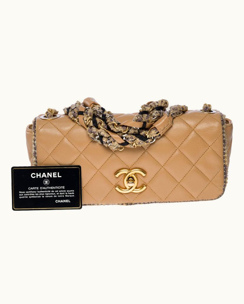Chanel Chanel Classic Full Flap Limited Edition Handbag Beige Silver Gold