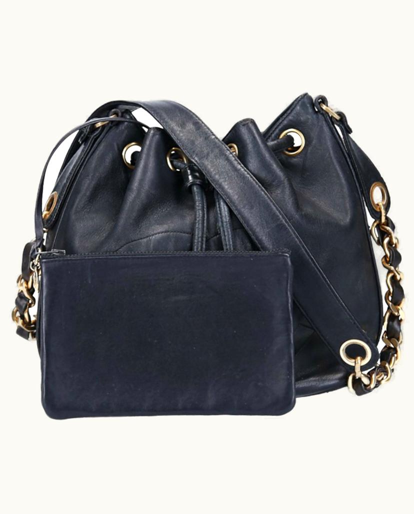 Chanel Chanel Women's Handbag Leather In Black