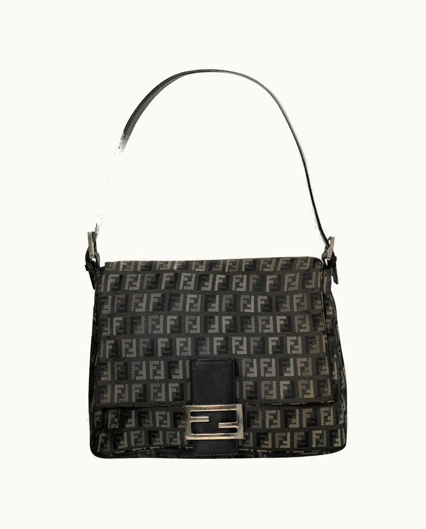 Fendi Fendi Women's Baguette Bag Canvas In Grey