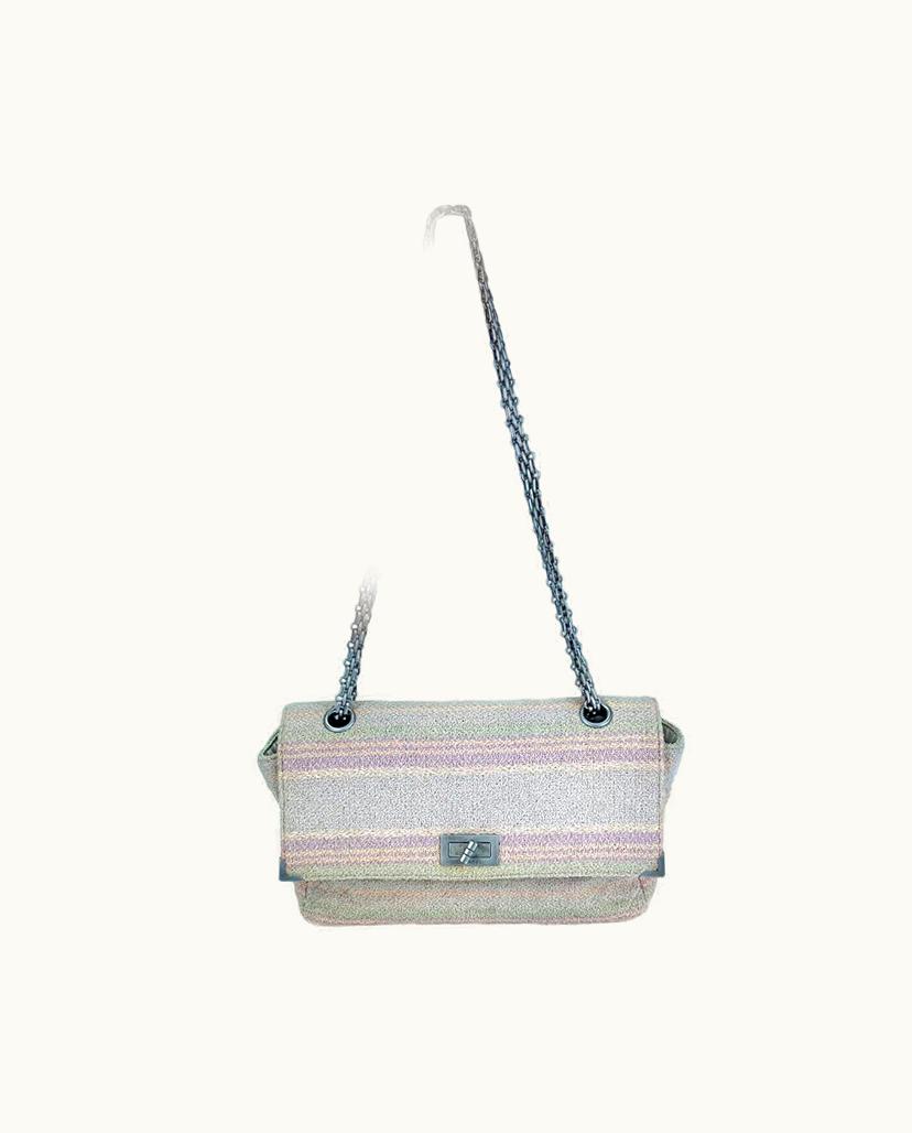 Chanel Chanel Reissue 225 Single Flap Shoulder Bag Pink Multicolor Tweed