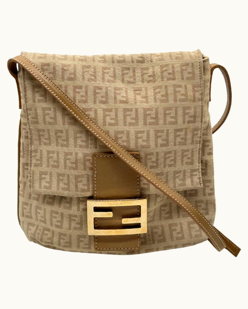 Fendi Fendi Zucchini Bag Canvas In Theme Monogram Brown/Beige