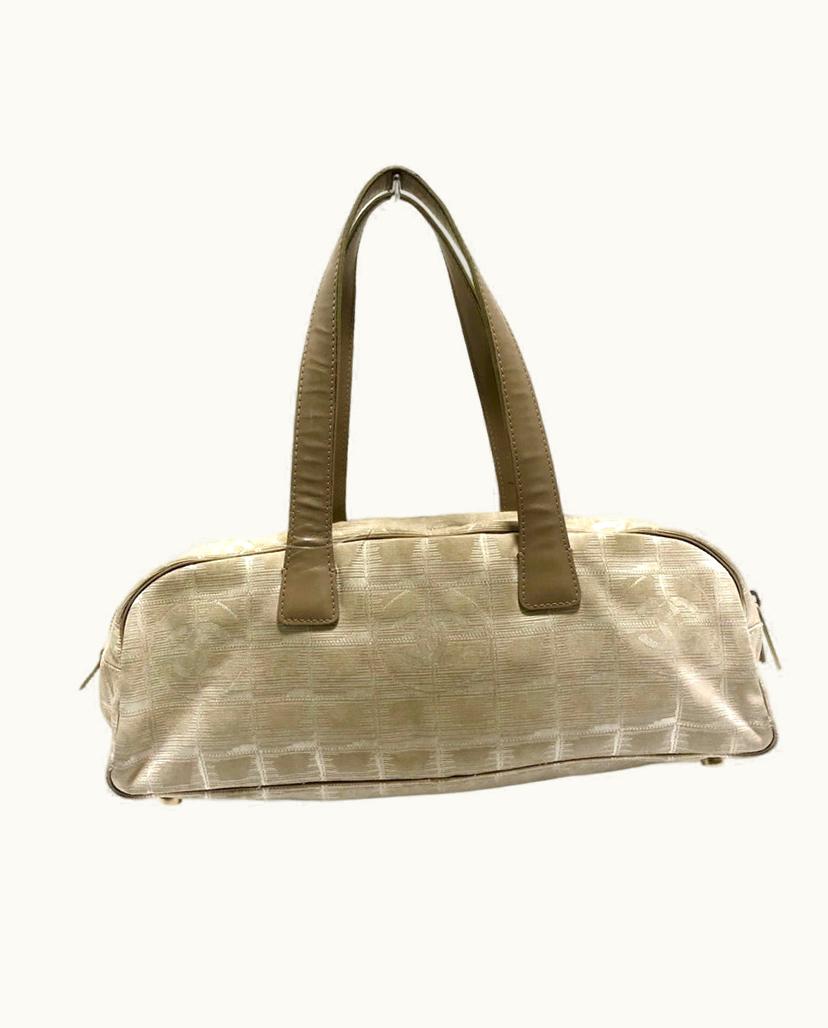 Chanel Chanel Travel Line Shoulder Bag in Beige & Ivory