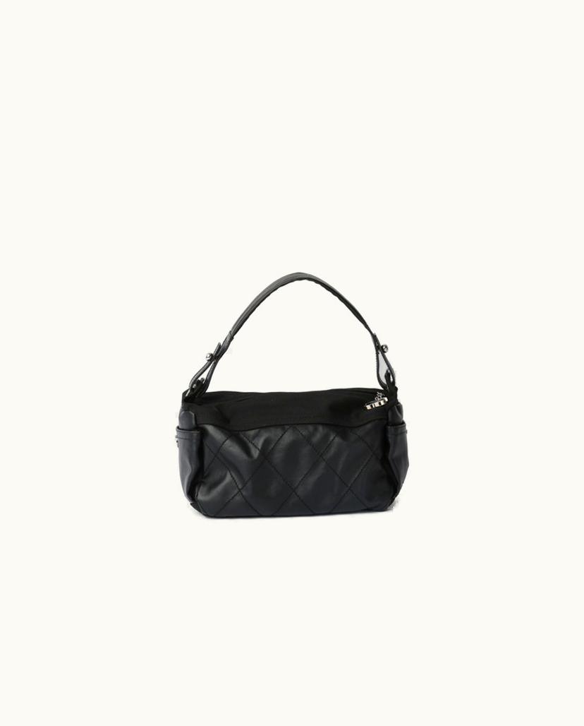 Chanel Chanel Vintage Coated Canvas Shoulder Bag Black