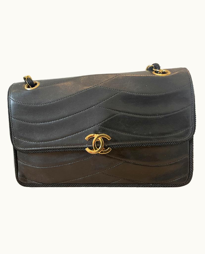 Chanel Chanel Timeless 23 Women's Classic Flap Bag Leather In Black