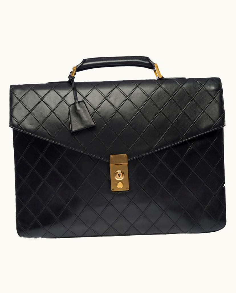 Chanel Chanel Women's Porte-Documents Leather In Black