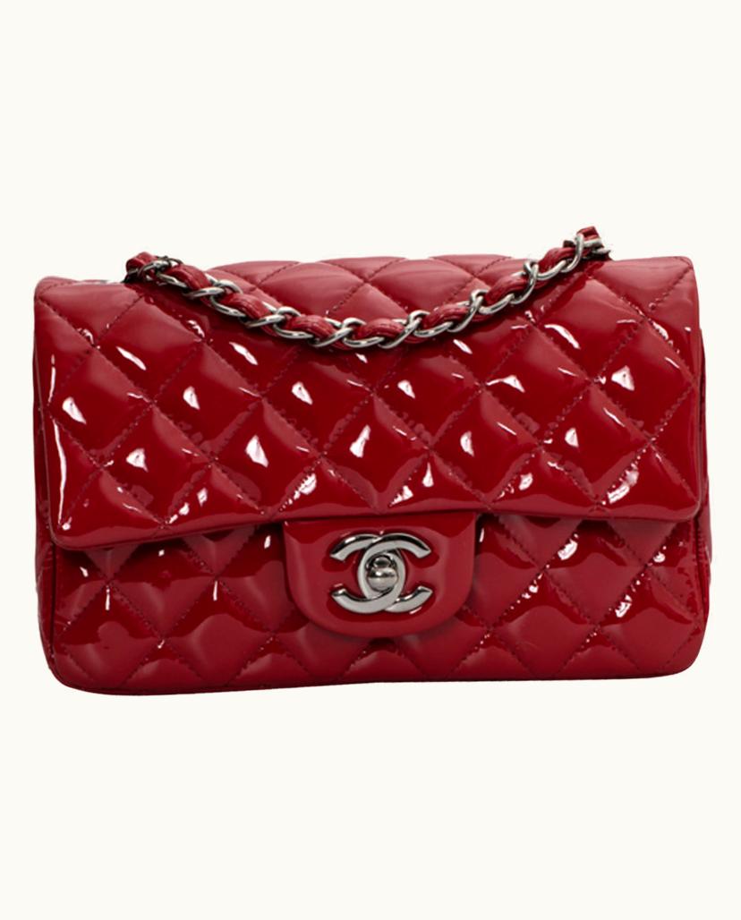 Chanel Chanel Women's Flap Bag Patent Leather In Red