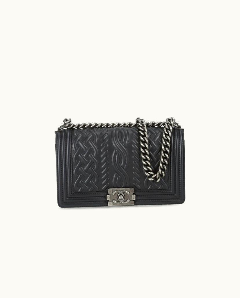Chanel CHANEL Celtic Medium Boy Bag Leather In Black