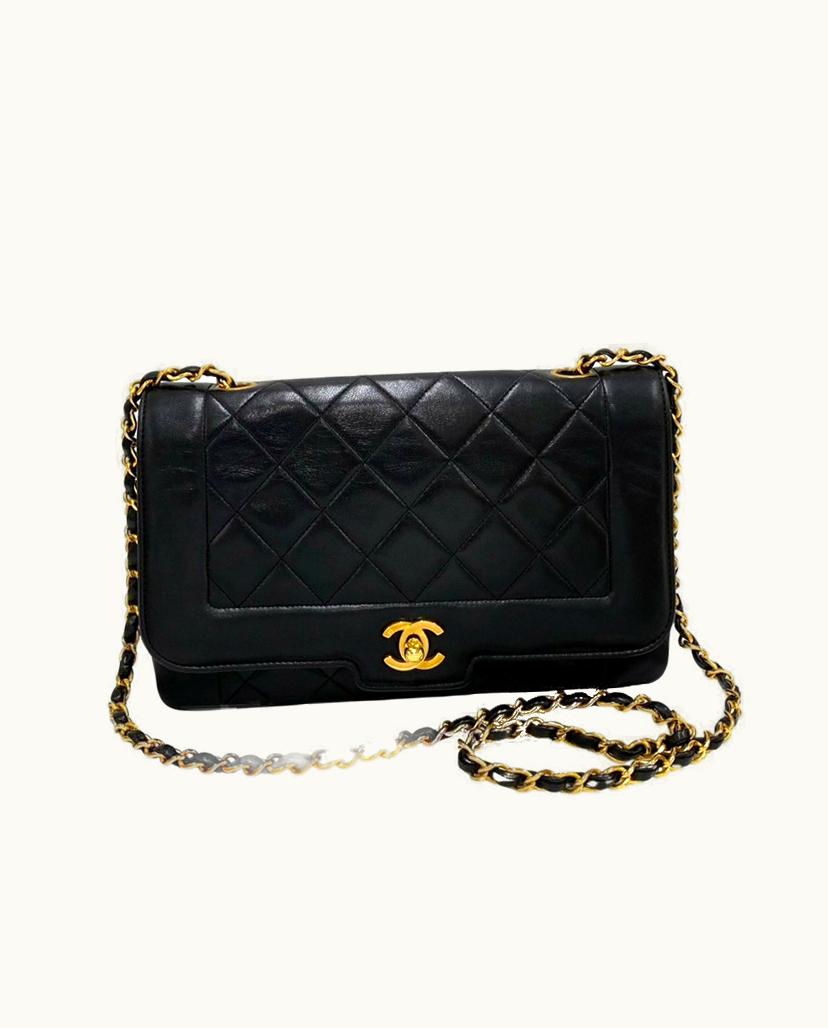 Chanel Chanel Diana Black Leather Shoulder Bag