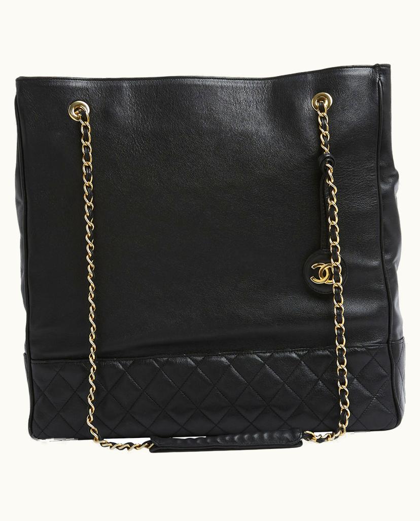 Chanel Chanel Grand Shopping Black Leather Vintage Tote