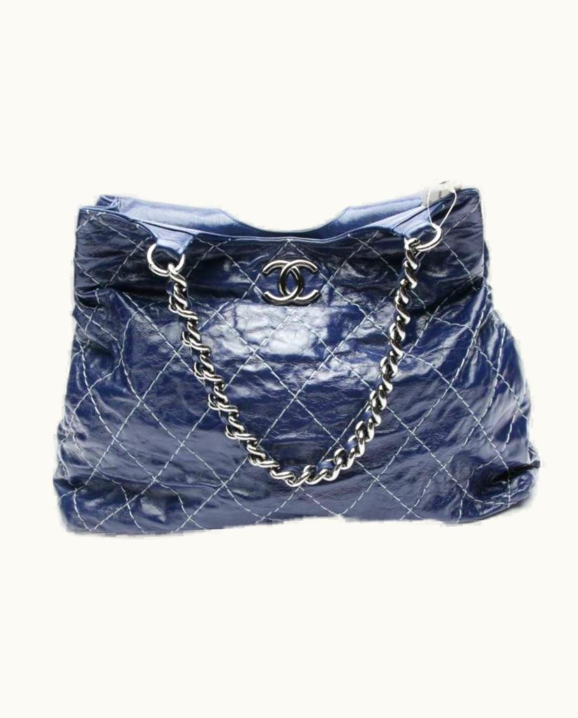 Chanel Chanel 13629602 Women's Shoulder Bag Leather Navy