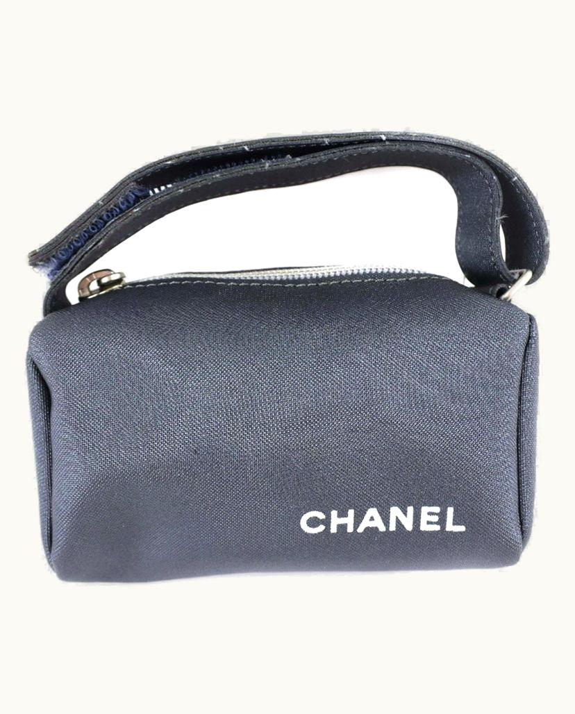 Chanel Chanel Classic Women's Clutch Bag Gray Synthetic