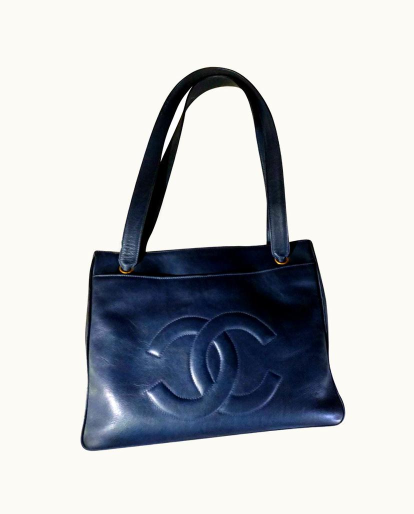 Chanel Chanel Classic Tote Bag Women's Leather Blue