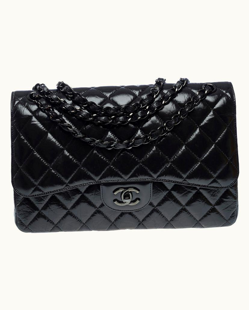 Chanel Chanel Timeless Sac SO BLACK Jumbo Crossbody Aged Glazed Black