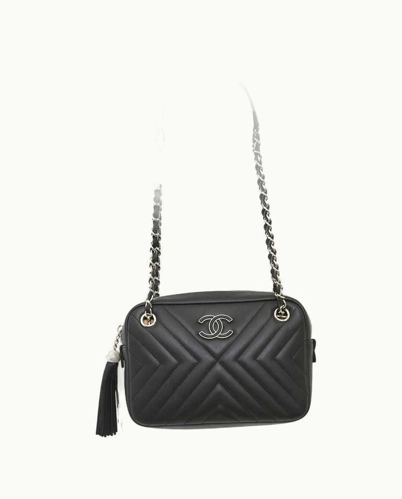 Chanel Chanel Timeless Camera Bag Leather In Matte Black