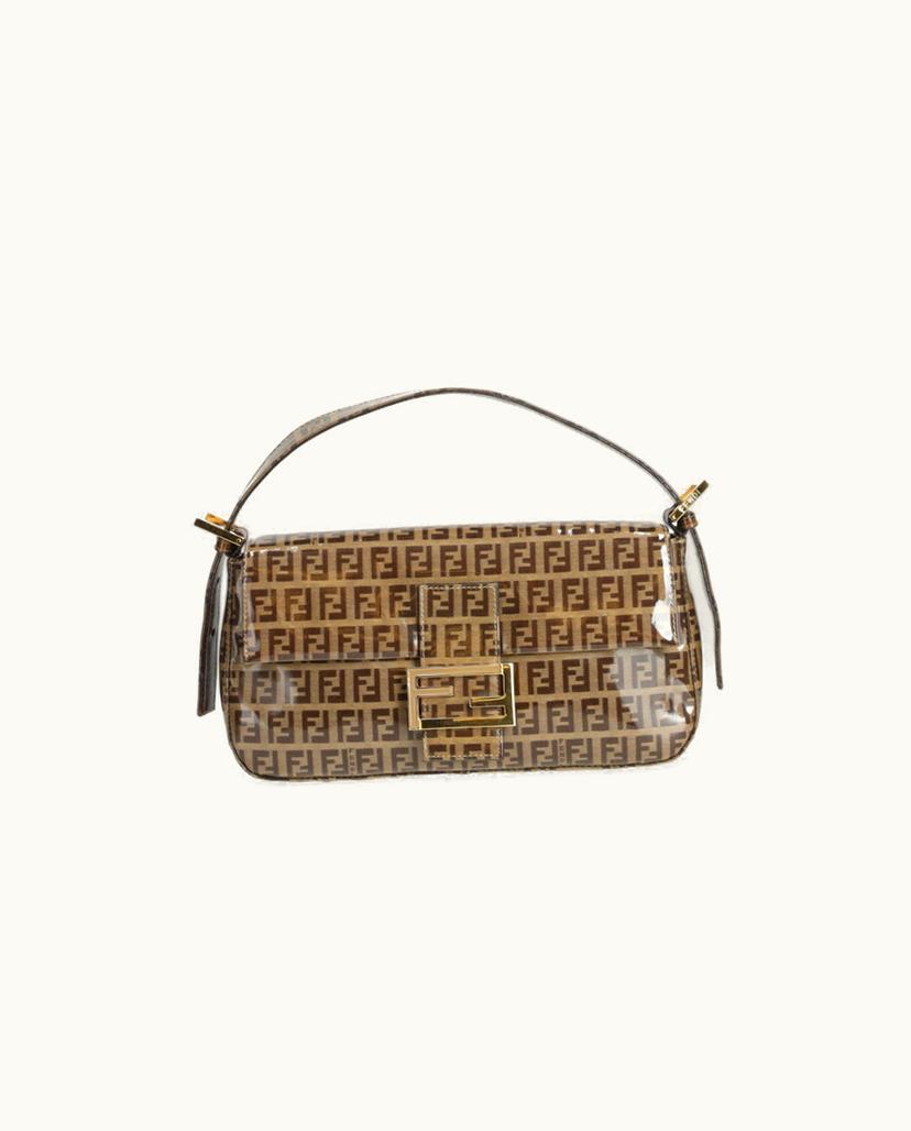 Fendi Fendi Women's Shoulder Bag Patent Leather In Brown