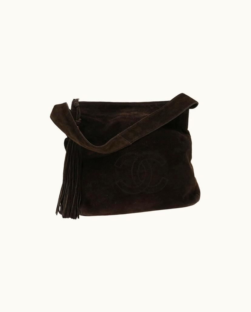 Chanel Chanel Classic Flap Shoulder Bag Suede in Brown