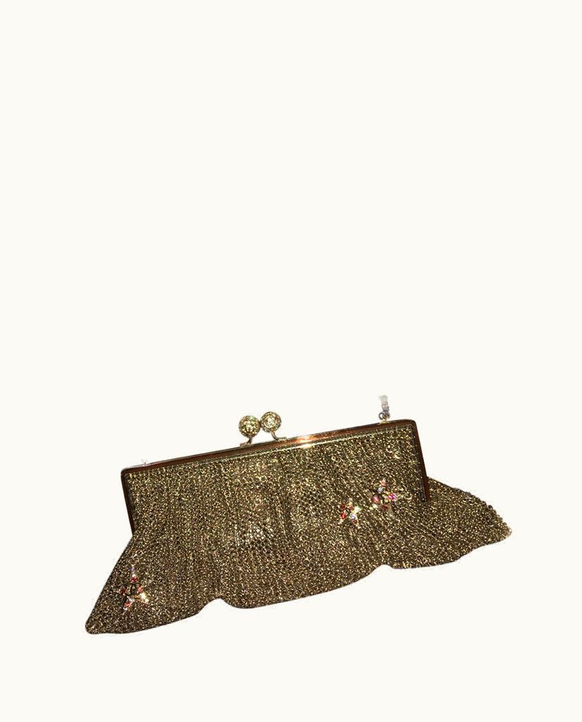 Chanel Chanel Chaplain Comette Mesh Jewelry Bag Gold