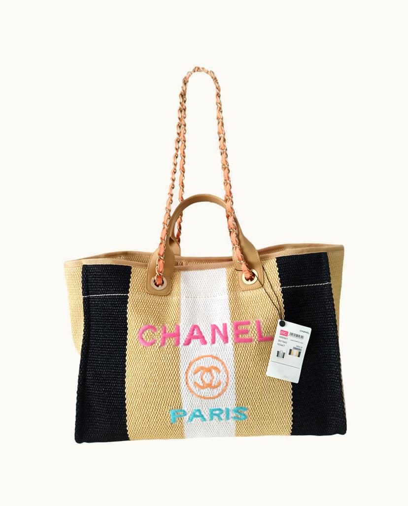 Chanel Chanel Deauville Sac Cabas Cruise 2020 Multicolored Canvas