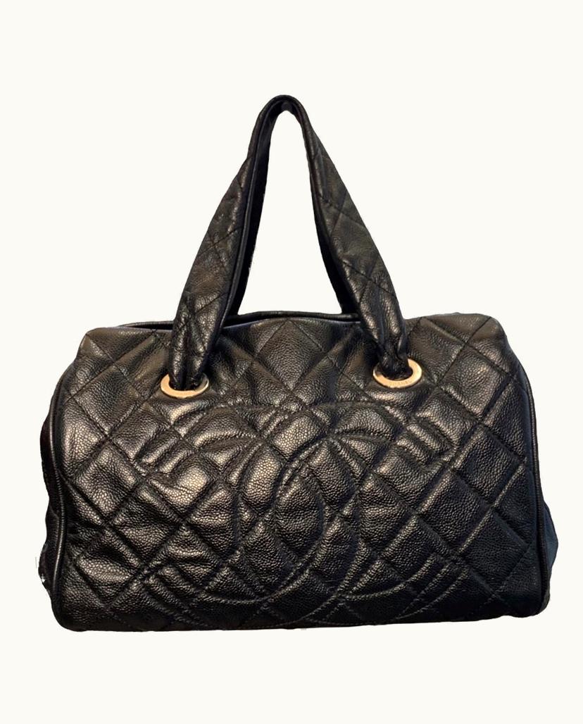 Chanel Chanel Timeless Bowling Bag Caviar Leather In Black