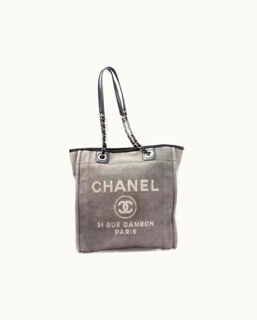 Chanel CHANEL Small Deauville Tote Bag in Grey