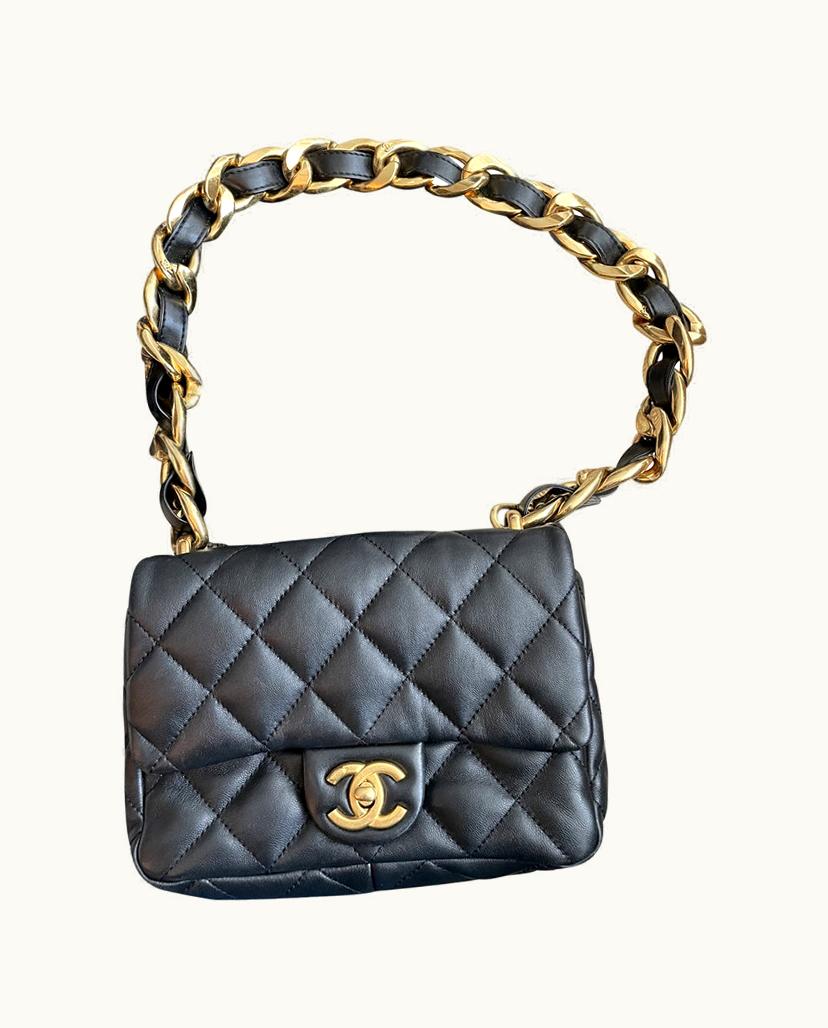 Chanel Chanel Funky Town Flap Bag Mini Leather In Black