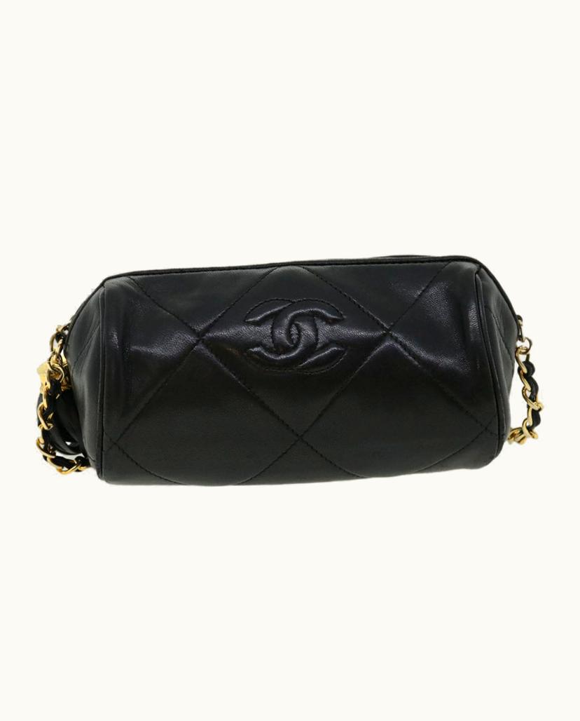 Chanel Chanel Bowling Leather Women's Bag in Black