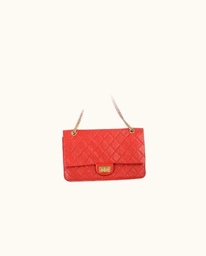 Chanel CHANEL Reissue 2.55 227 Calf Double Flap Bag Red