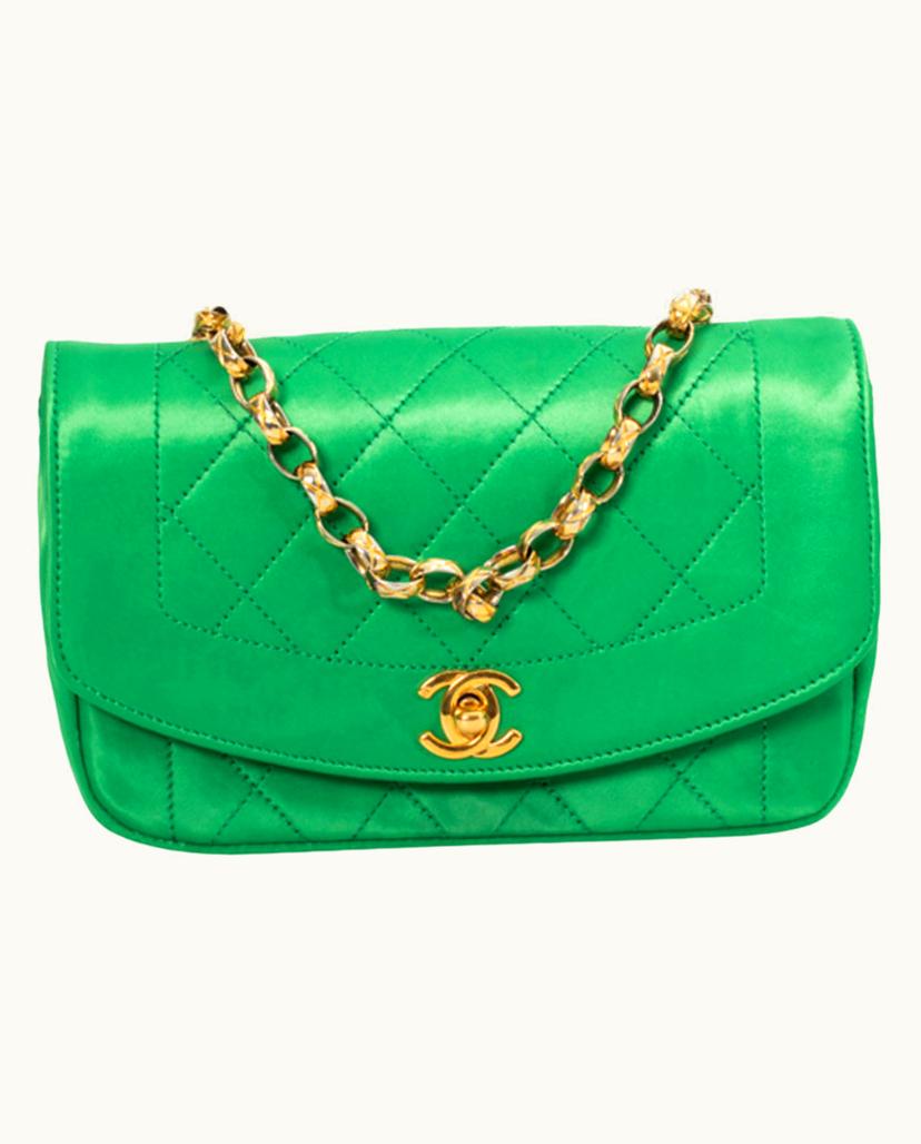Chanel Chanel Women's Diana Silk In Green