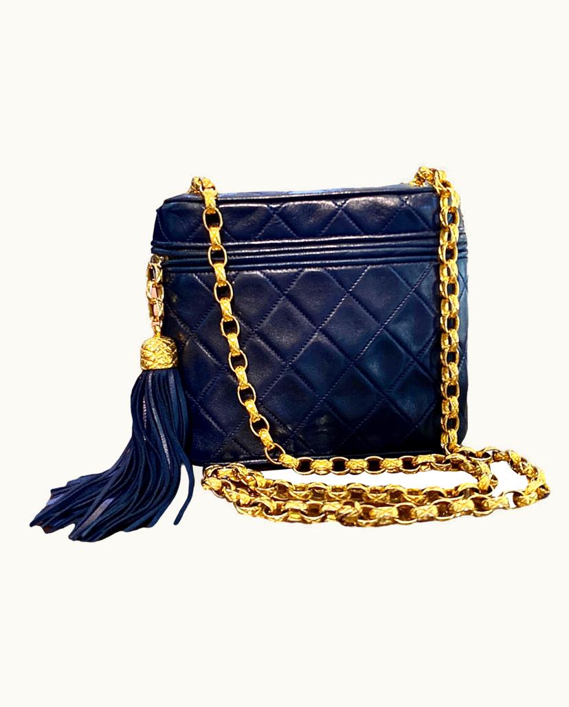 Chanel Chanel 90s Parisian Matelassé Shoulder Bag Midnight Blue