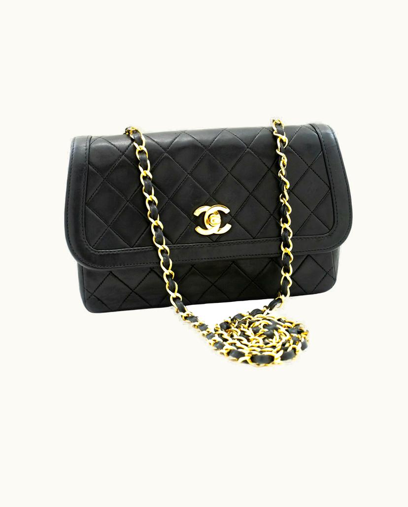 Chanel Chanel Diana Leather Shoulder Bag Black