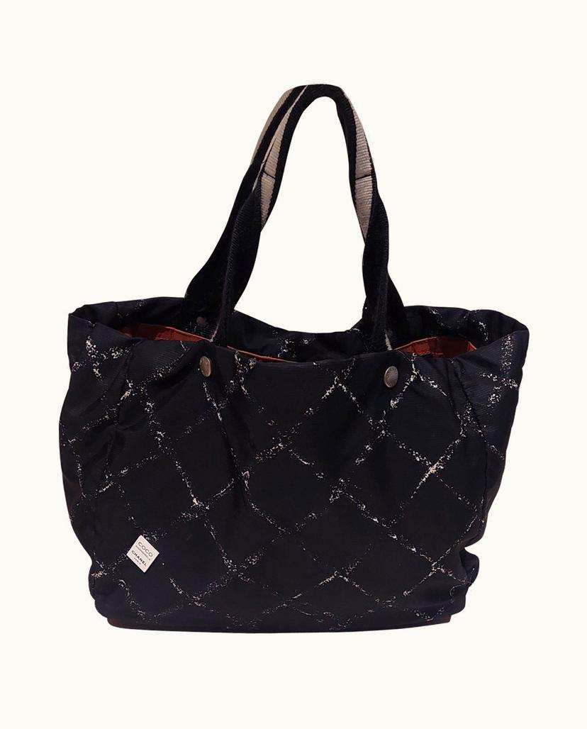 Chanel Chanel Classic Tote Bag Canvas Black & White