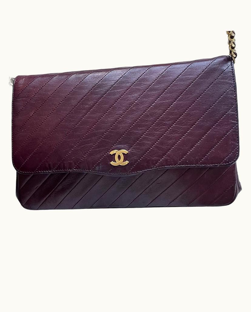 Chanel Chanel Vintage Flap Bag Classic Leather In Red
