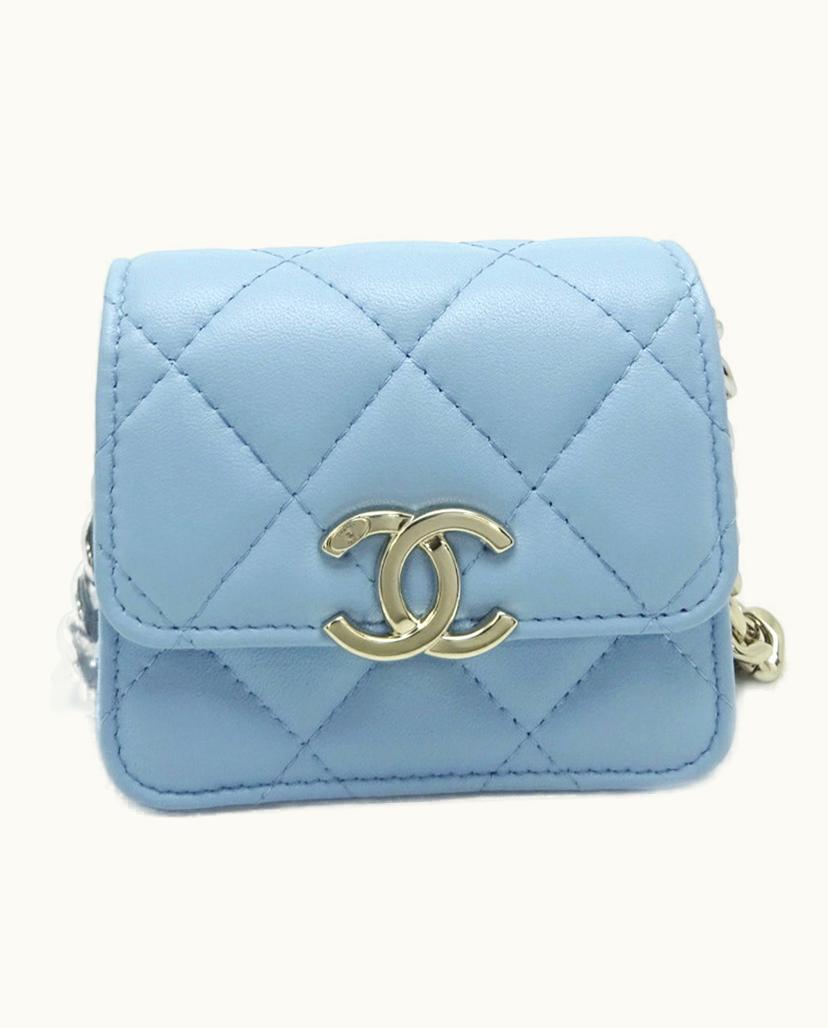 Chanel Chanel Women's Shoulder Leather Bag Blue