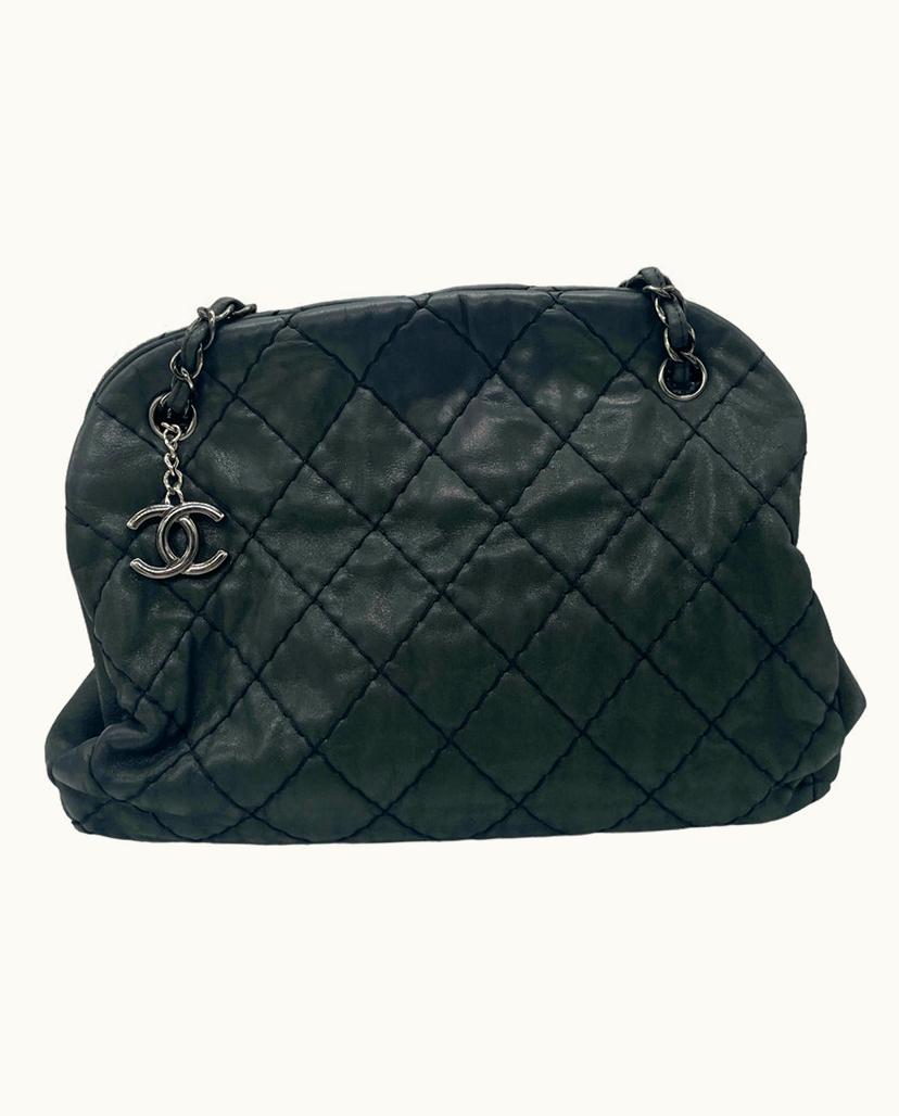Chanel Chanel Mademoiselle GM Bag Leather Anthracite Gray