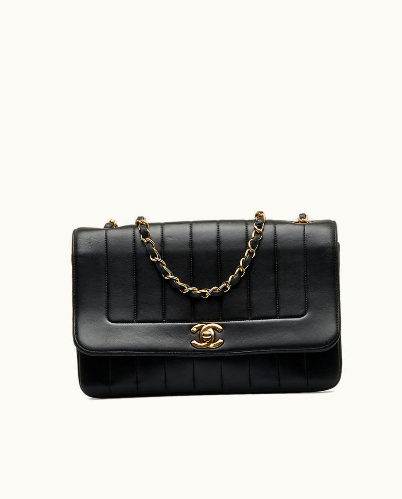 Chanel Chanel Classic Shoulder Bag Quilted Lambskin Leather Black