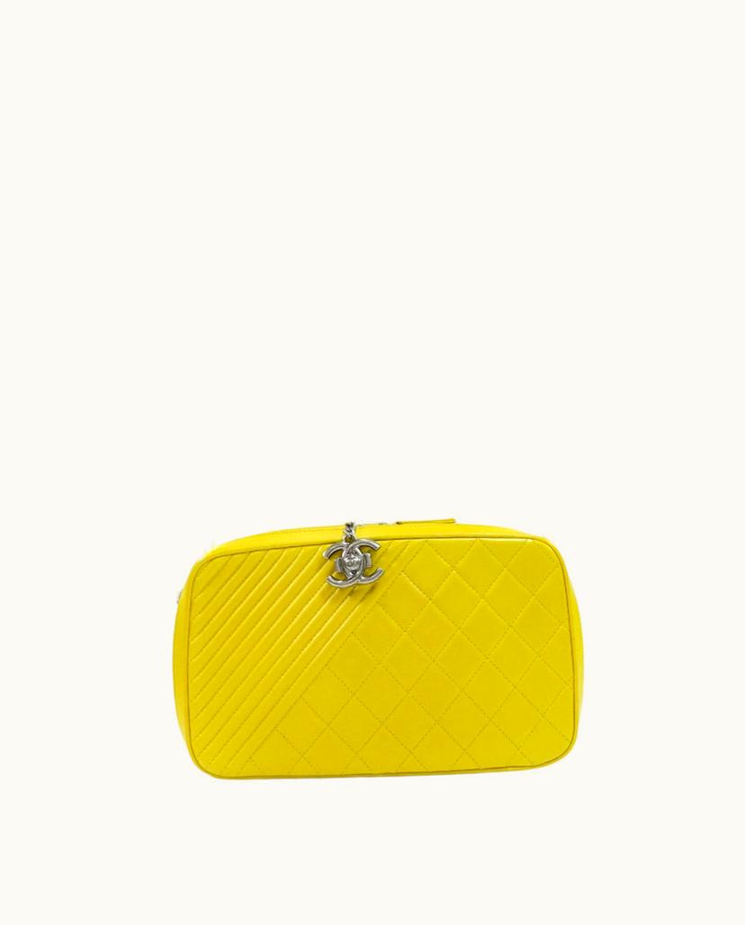 Chanel Chanel Women's Camera Bag Leather In Yellow