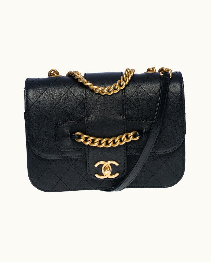 Chanel Chanel Classique Flap Bag Leather In Black