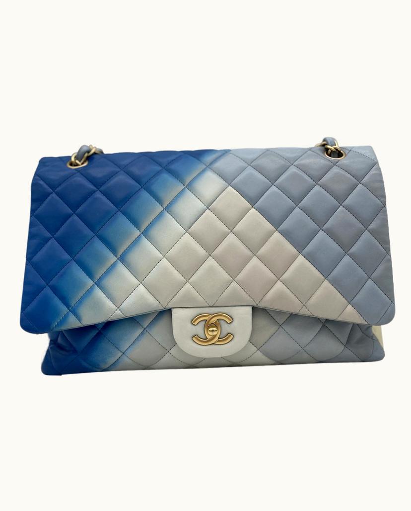 Chanel Chanel Timeless Classic Blue Leather Shoulder Bag