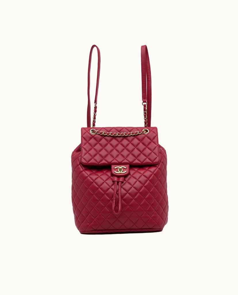 Chanel Chanel Urban Spirit Backpack Leather In Red