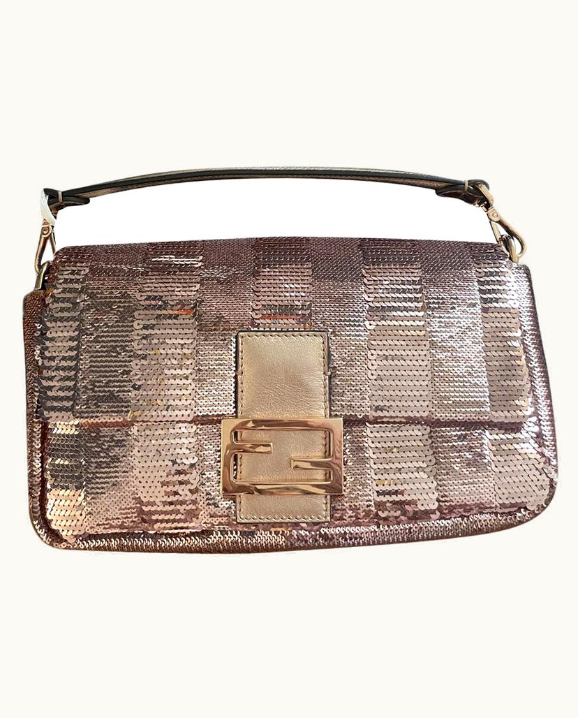 Fendi Fendi Baguette Baguette Bag Leather In Pink Special Edition