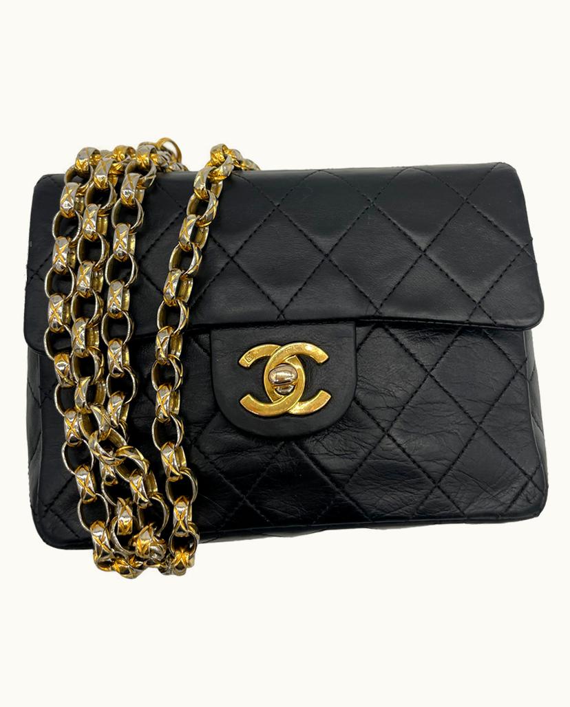 Chanel Chanel Classic Flap Bag Mini Leather In Black