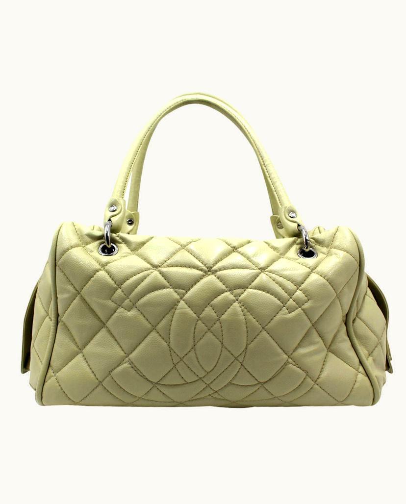 Chanel Chanel Classic Shopper Bag Leather in White Silver