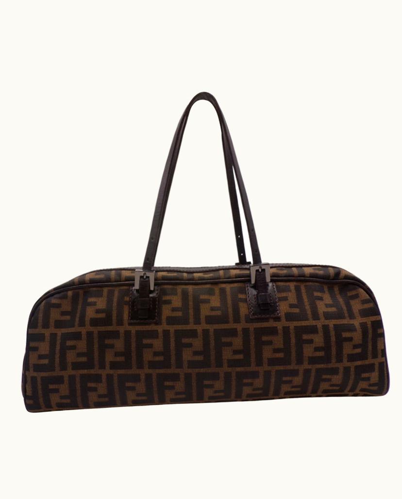 Fendi Fendi Women's Baguette Bag Cotton In Brown