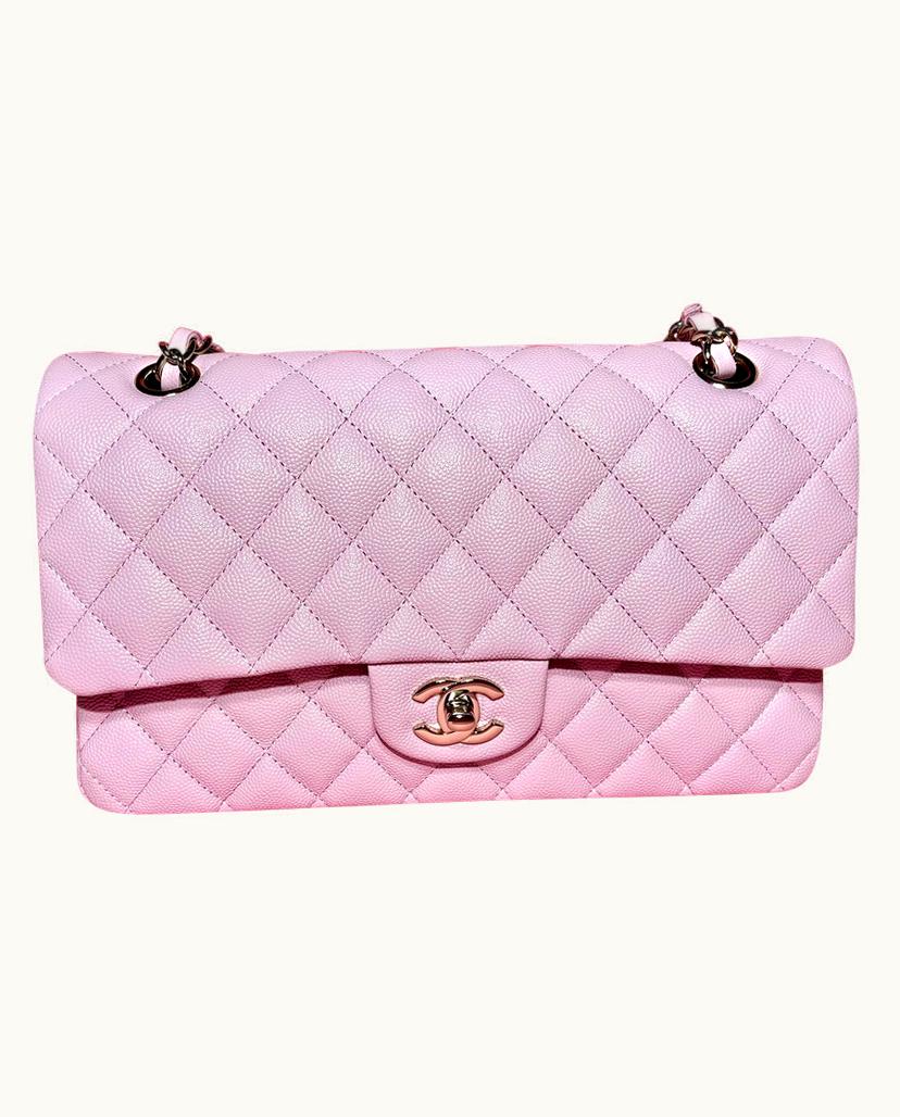 Chanel Chanel 21Spring/Summer Classic Double Flap Caviar Leather Lilac Pink Handbag